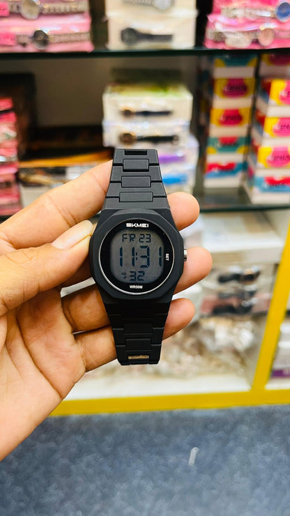 SKMEI Classic Digital Watch – Black Edition