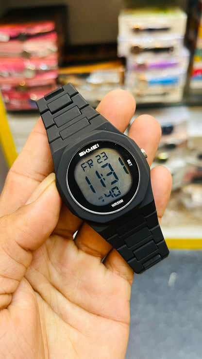 SKMEI Classic Digital Watch – Black Edition